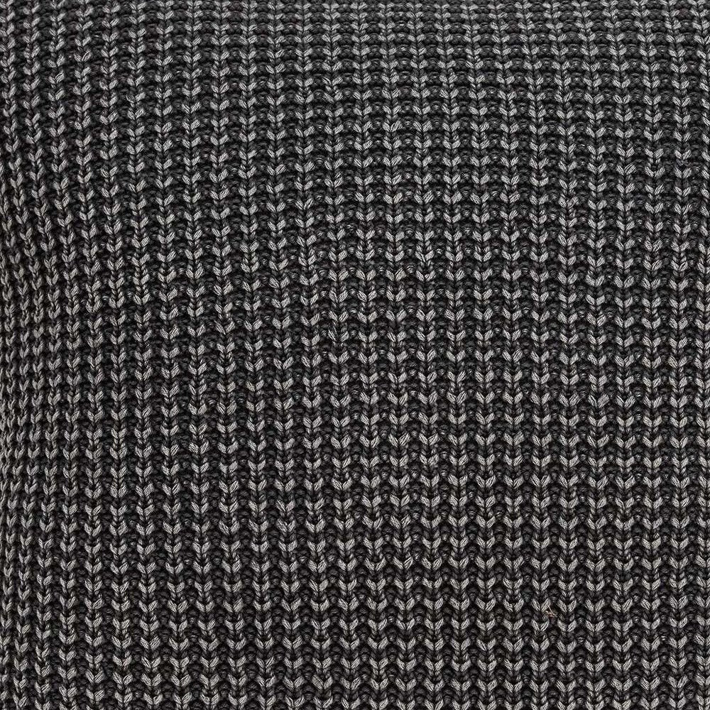 20" X 7" X 20" Transitional Charcoal Pillow Cover With Poly Insert