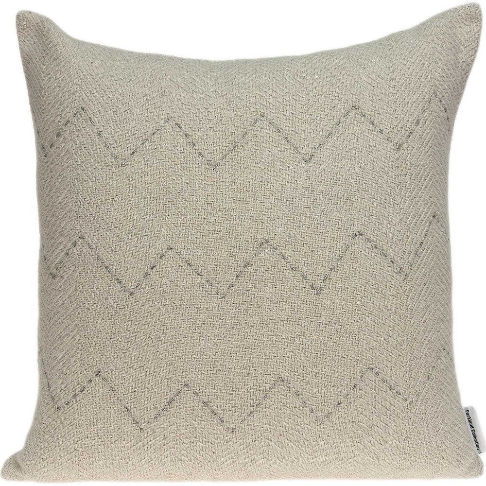 20" X 6" X 14" Transitional Beige Pillow Cover With Poly Insert