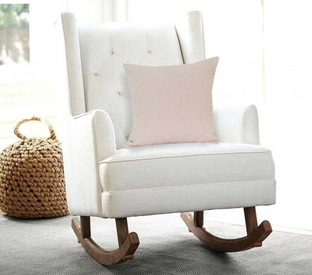 20" Tan Swirl Cotton Throw Pillow