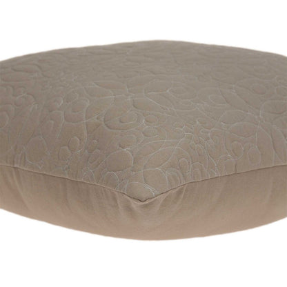20" Tan Swirl Cotton Throw Pillow