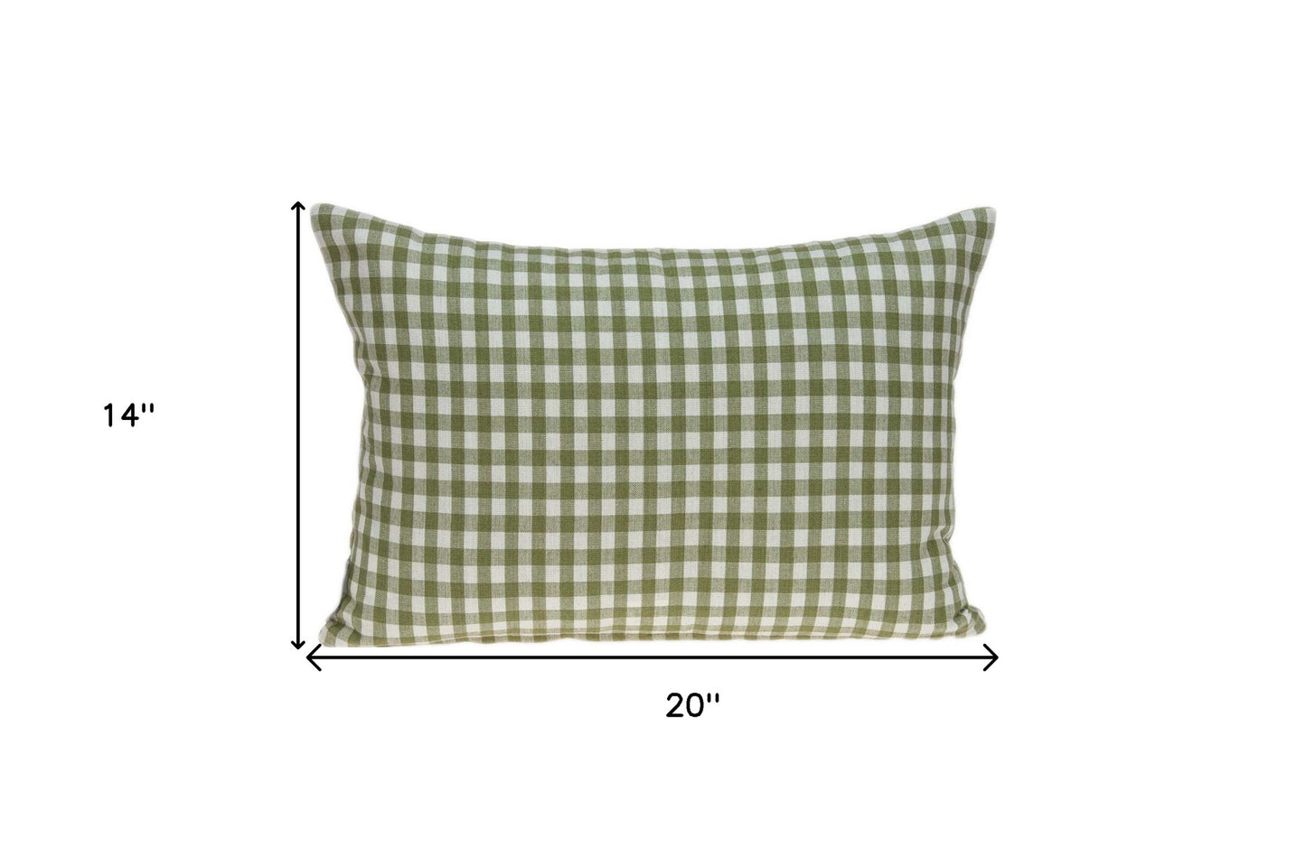 20" X 6" X 14" Tropical Green Pillow Cover With Poly Insert