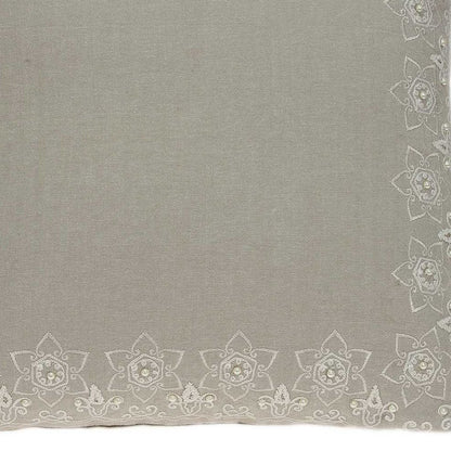 20" X 7" X 20" Decorative Transitional Beige Pillow Cover With Poly Insert