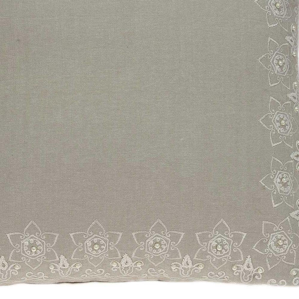 20" X 7" X 20" Decorative Transitional Beige Pillow Cover With Poly Insert