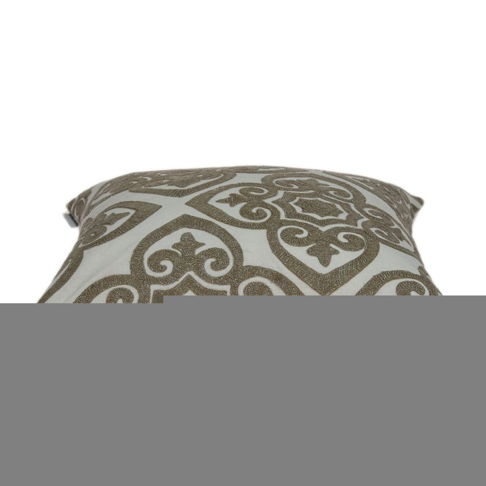 20" X 7" X 20" Bling Ivory Pillow Cover With Poly Insert