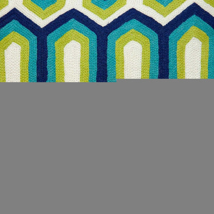 20" X 7" X 20" Handmade Transitional Multicolored Pillow Cover With Poly Insert