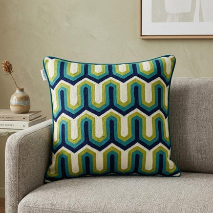 20" X 7" X 20" Handmade Transitional Multicolored Pillow Cover With Poly Insert