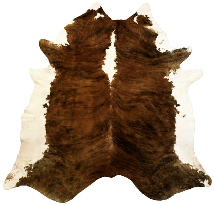 6 Ft Natural Black Brindled Cowhide Rug