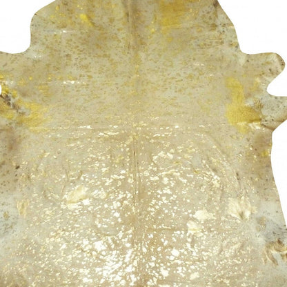 5' X 6' Natural Cowhide Handmade Area Rug