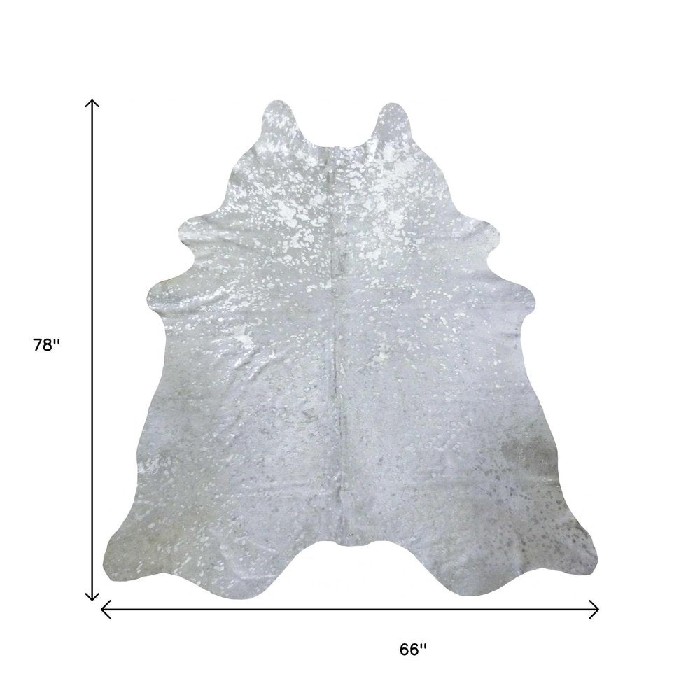 5' X 6' Natural Cowhide Handmade Area Rug