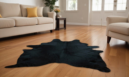 6 Ft Natural Black Brindled Cowhide Rug