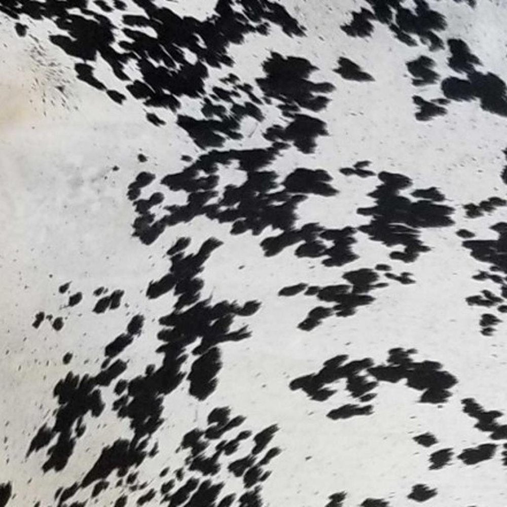 6' X 7' Black Cowhide Handmade Area Rug