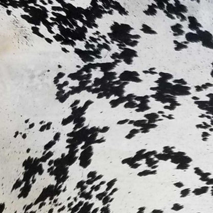 6' X 7' Black Cowhide Handmade Area Rug