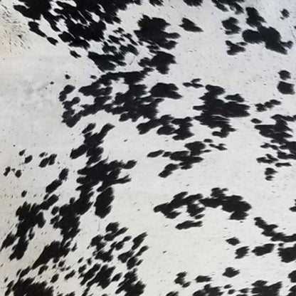 6' X 7' Black Cowhide Handmade Area Rug