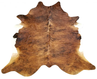 6' X 7' Black Cowhide Handmade Area Rug
