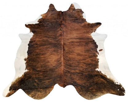 6' X 7' Black Cowhide Handmade Area Rug