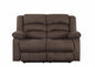 Two Piece Indoor Brown Microsuede Five Person Seating Set