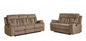 Two Piece Indoor Beige Microsuede Five Person Seating Set
