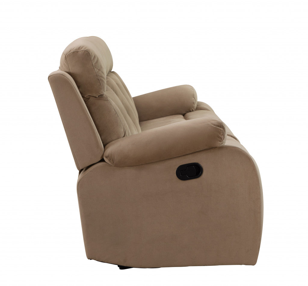 Two Piece Indoor Beige Microsuede Five Person Seating Set