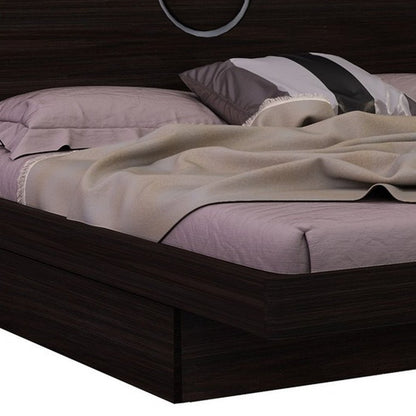 Brown Wood King Bed Frame