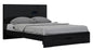 Black Solid Wood King Bed Frame
