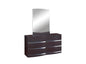 Four Piece Wood Brown Solid Wood Bedroom Set With Mirror