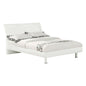 White Wood Lighted California King Bed Frame