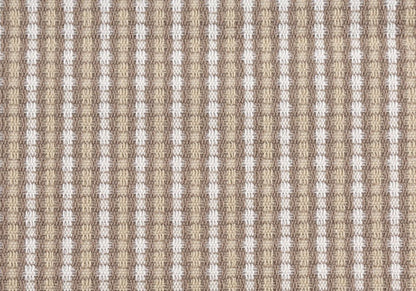 18" X 18" Taupe Polyester Striped Zippered Pillow