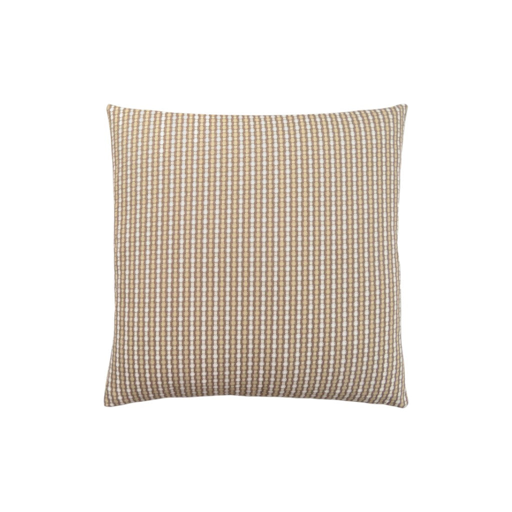18" X 18" Taupe Polyester Striped Zippered Pillow