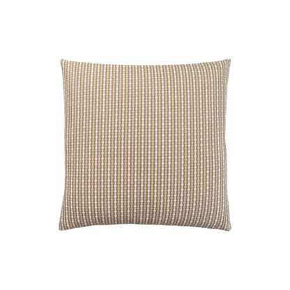 18" X 18" Taupe Polyester Striped Zippered Pillow