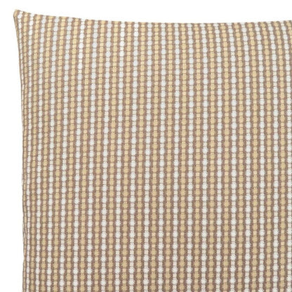 18" X 18" Taupe Polyester Striped Zippered Pillow
