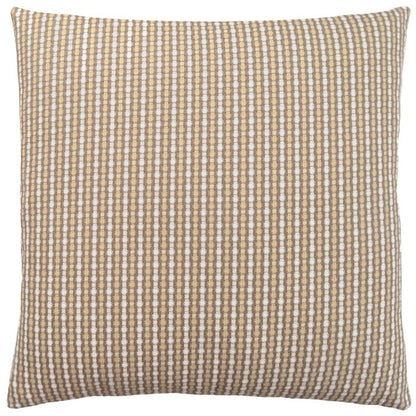 18" X 18" Taupe Polyester Striped Zippered Pillow