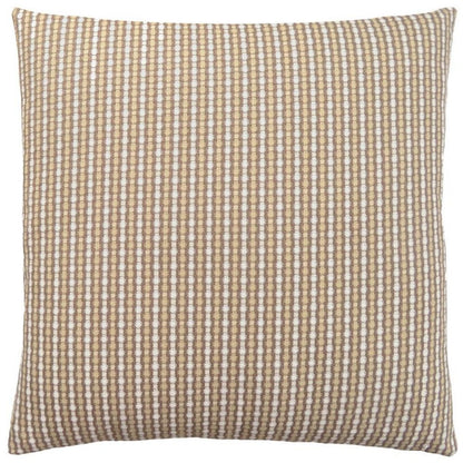 18" X 18" Gray and Gold Polyester Striped Zippered Pillow