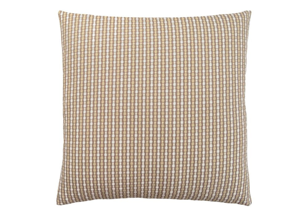 18" X 18" Taupe Polyester Striped Zippered Pillow
