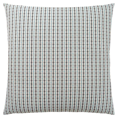 18" X 18" Taupe Polyester Striped Zippered Pillow