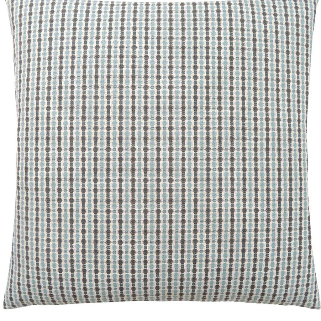 18" X 18" Taupe Polyester Striped Zippered Pillow