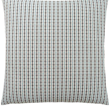 18" X 18" Taupe Polyester Striped Zippered Pillow