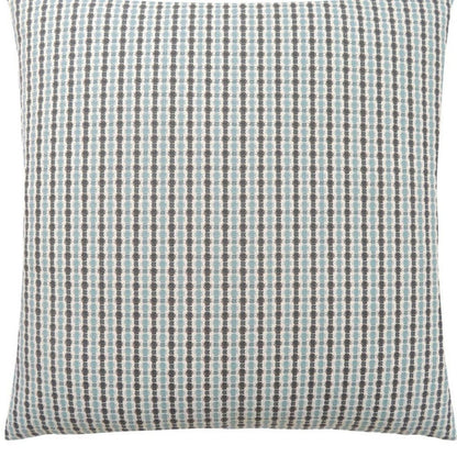 18" X 18" Taupe Polyester Striped Zippered Pillow