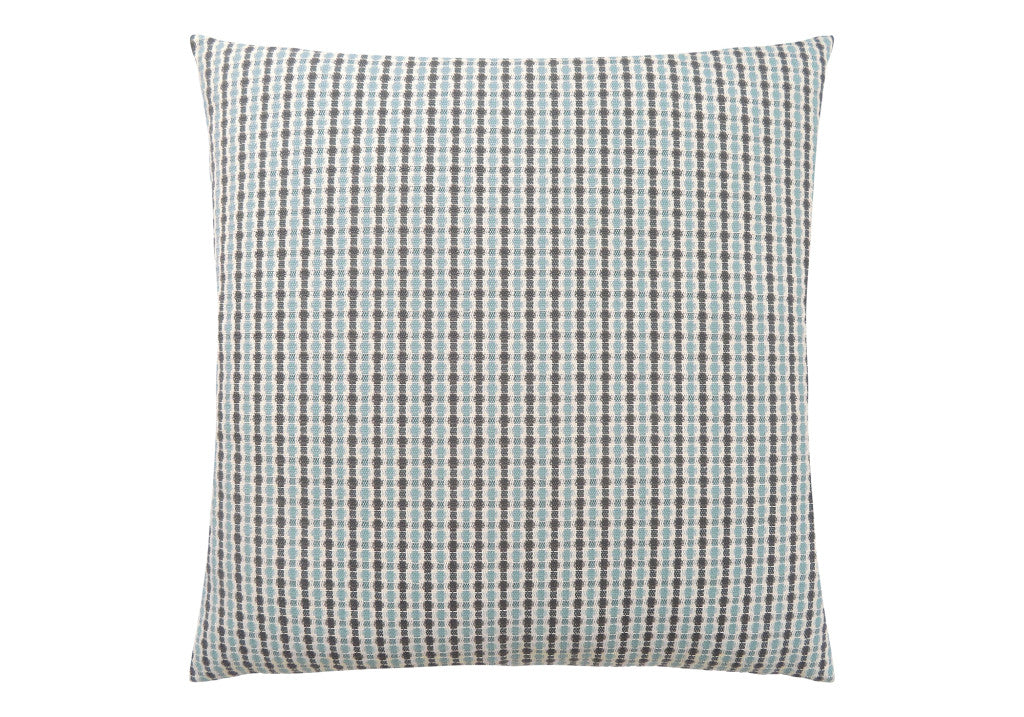 18" X 18" Taupe Polyester Striped Zippered Pillow