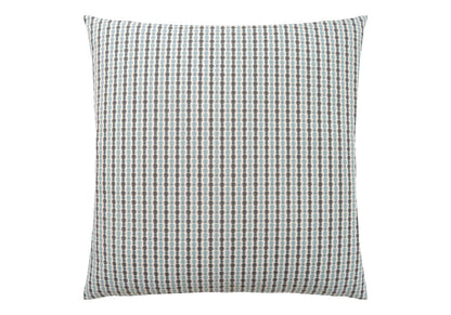 18" X 18" Taupe Polyester Striped Zippered Pillow