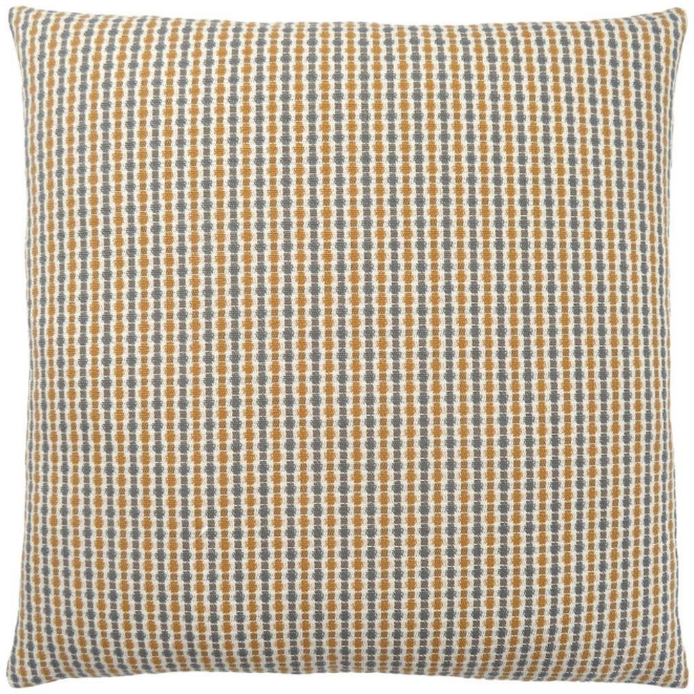 18" X 18" Taupe Polyester Striped Zippered Pillow