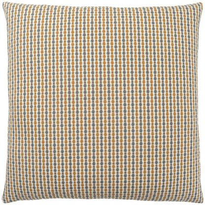 18" X 18" Taupe Polyester Striped Zippered Pillow