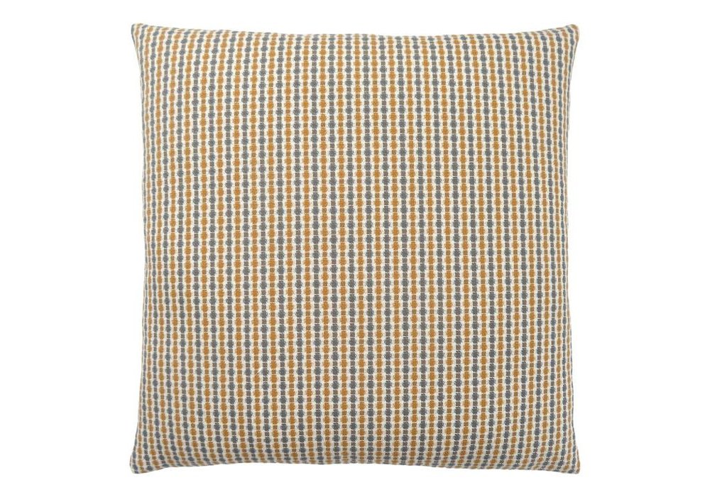 18" X 18" Taupe Polyester Striped Zippered Pillow