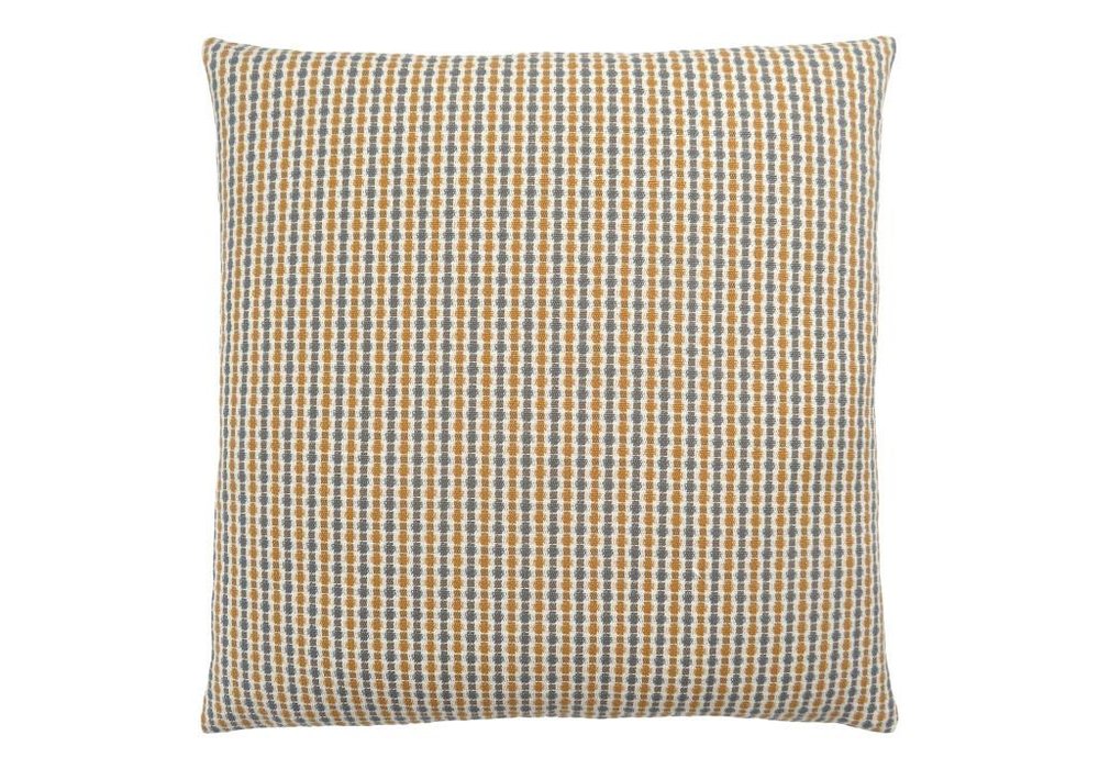 18" X 18" Taupe Polyester Striped Zippered Pillow