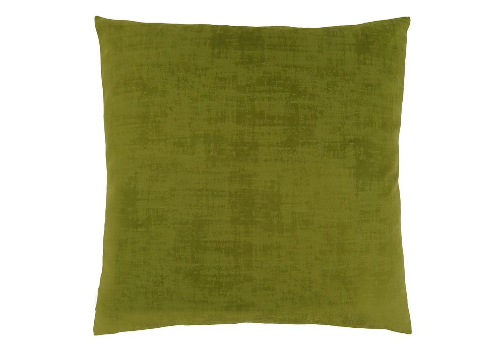 18" X 18" Lime Green Brushed Velvet Polyester Zippered Pillow