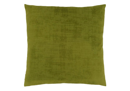 18" X 18" Lime Green Brushed Velvet Polyester Zippered Pillow
