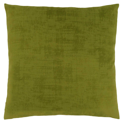 18" X 18" Lime Green Brushed Velvet Polyester Zippered Pillow