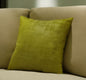 18" X 18" Lime Green Brushed Velvet Polyester Zippered Pillow