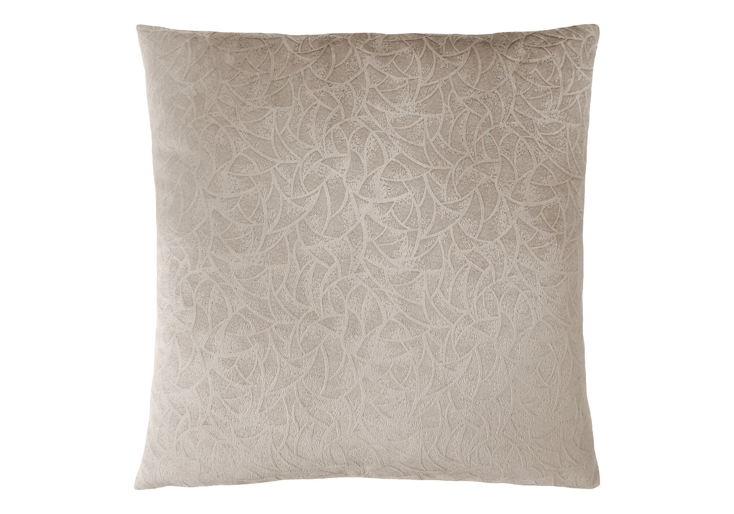 18" X 18" Taupe Velvet Polyester Abstract Zippered Pillow