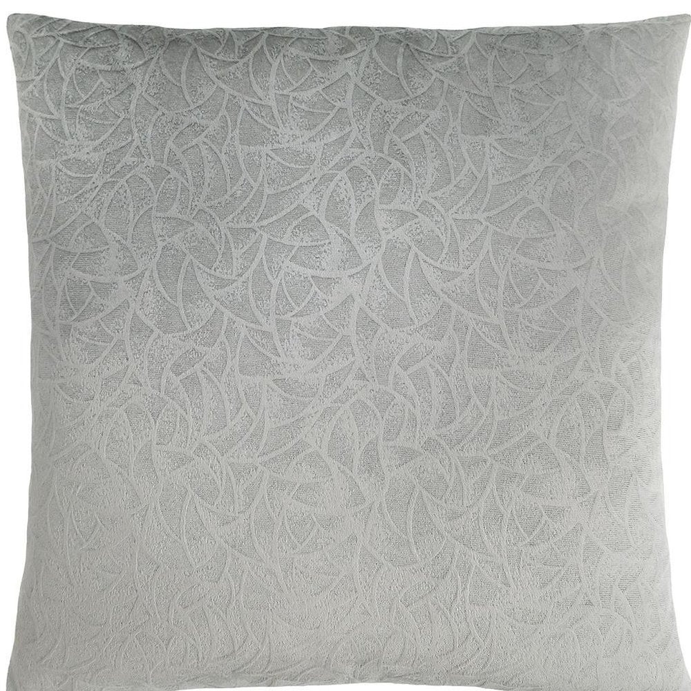 18" X 18" Light Gray Velvet Polyester Abstract Zippered Pillow