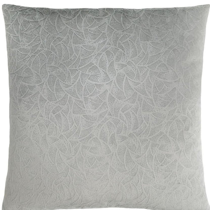 18" X 18" Light Gray Velvet Polyester Abstract Zippered Pillow